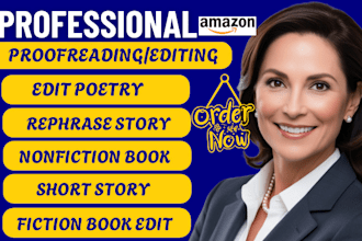 rephrase proofread developmental edit poetry nonfiction memoir novel fantasy