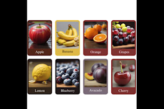 fruits flashcards for kids