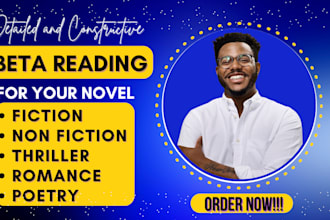beta read your fiction ebook, novel, romance, thriller ebook and poetry writing