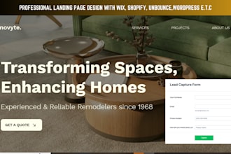 do landing page using shopify, wix, gumroad, unbounce or wordpress