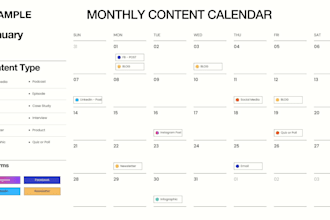 create a monthly social media content calendar that drives engagement
