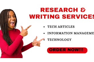 write tech articles, information management case studies and technology content