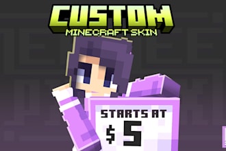make fast, high quality custom minecraft skins