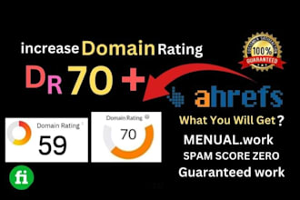 increasae domain rating dr ahrefs dr50 dr70 ahref dr da