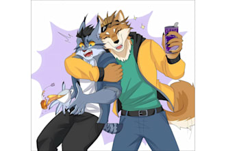 draw custom furry art nsfw or sfw oc art fursona character