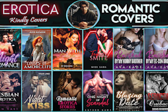 design erotica romance book cover or ebook cover