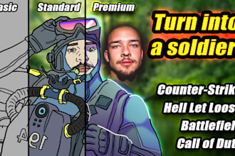 illustrate you as a realistic tactical fps soldier