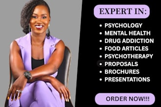 do psychology, mental health, drug addiction, food articles and psychotherapy