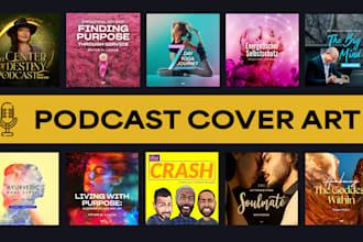 design stunning podcast cover art design