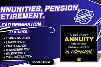 generate retirement planning leads pension leads annuity leads sales funnel
