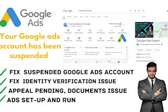 fix suspended google ads account to unsuspend and verify