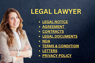 draft legal contract, legal documents, legal agreements and do contract review