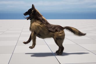 make 3d animal model with realistic fur, xgen hair, texture and rigging