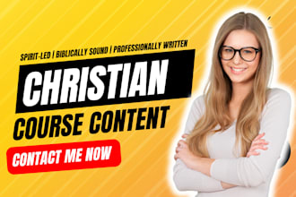 create course content, christian ebook, stan store christian course content