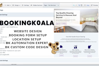 design cleaning service website with bookingkoala wordpress custom design