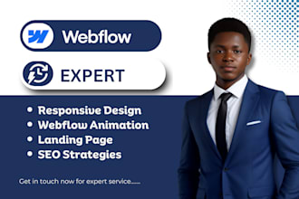 design cutom webflow website animation speed and seo optimized webflow animation