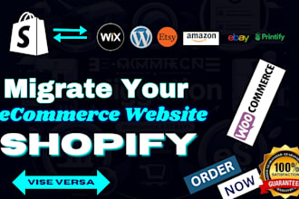 migrate your ecommerce store from any cms website to shopify website migration