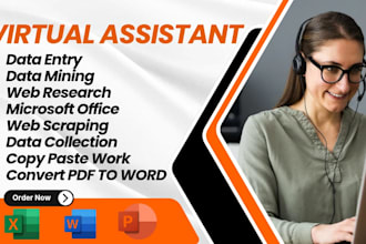 be your virtual assistant in data entry, web research, scraping, lead generation