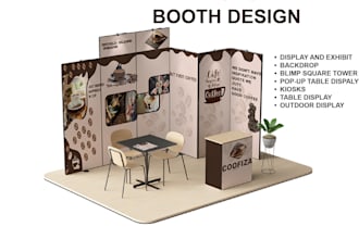 design trade show booth and backdrop
