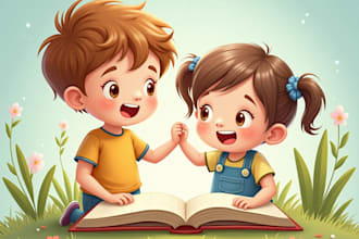 draw childrens storybook illustrations of your story