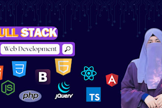 do website development as full stack web developer, front end, backend developer