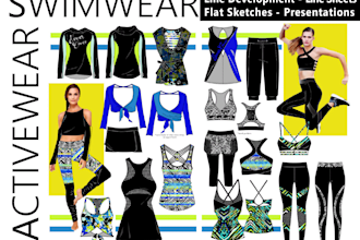 develop your swim or activewear line creating presentations or line sheets