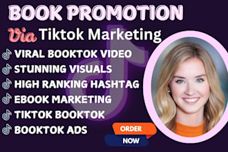 viral rank booktok video tiktok ads ebook promotion kdp ads book marketing