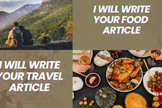 write engaging SEO article about food and travel