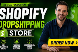 build shopify website shopify dropshipping shopify store design and redesign