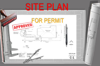 create stunning site plan and lot plan for the city permit