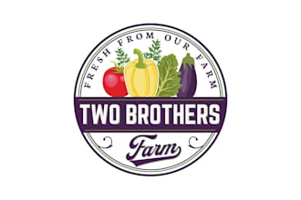 make creative vegetable gardening agriculture farm logo