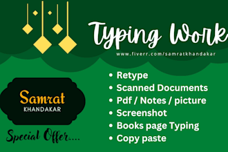 be retyping scanned documents, books, and PDF, any files