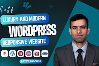 create luxury wordpress website, figma to wordpress, business website, bubble io
