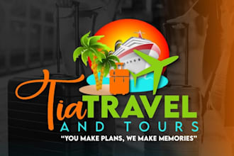 design, tourism, hiking, adventure, travel agency logo