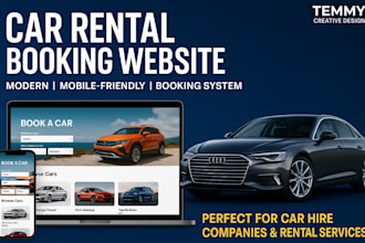 build a modern car rental website with online booking for rental businesses