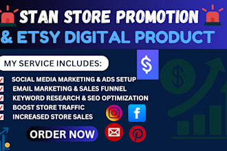 promote and advertise stan store, stan store marketing, etsy digital product