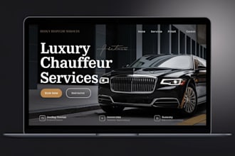 design chauffeur, limousine, vtu website taxi and black car website design