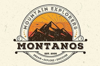 do classic vintage hand drawn logo and illustrations designs
