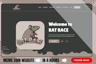 design meme coin landing page, meme coin website, crypto website, memecoin