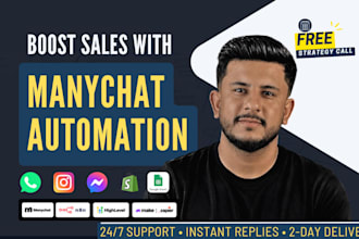 build automated instagram facebook whatsapp ai chatbot using manychat