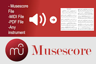 transcribe any audio to professional score and midi file