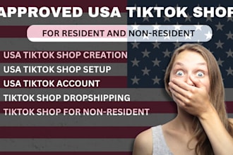 create usa tiktok shop usa tiktok account for non resident