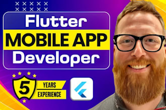 be your flutter developer for android ios mobile app development with firebase a