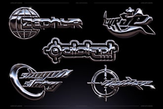 turn your logo or text into a metallic 3d chrome effect