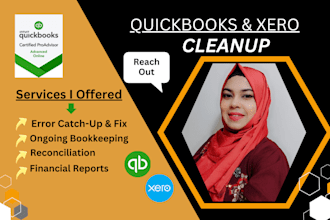 fix quickbooks errors, clean up with reconciliation   and monthly bookkeeping
