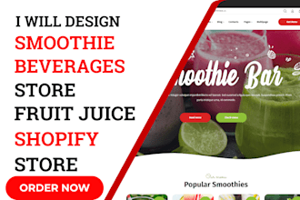 design juice shopify store beverage shopify store smoothie shopify store