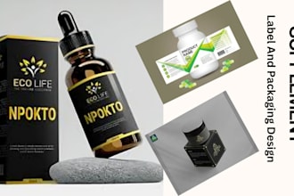 do professional product label design and supplement label or 3d bottle mockup