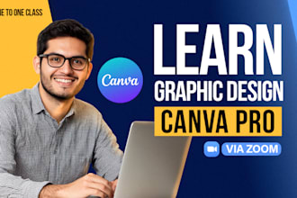 teach you canva, and photoshop beginner to advance