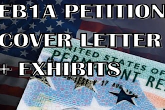 write professional petition cover letter for eb1a visa eb2niw