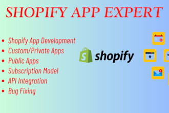 create professional shopify app public and private